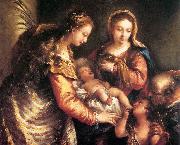 GUARDI, Gianantonio Holy Family with St John the Baptist and St Catherine gu Spain oil painting reproduction